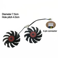 75mm For RX560 Graphics Card Cooling Fan ASUS GTX950 960 1060 660 750Ti 760 770