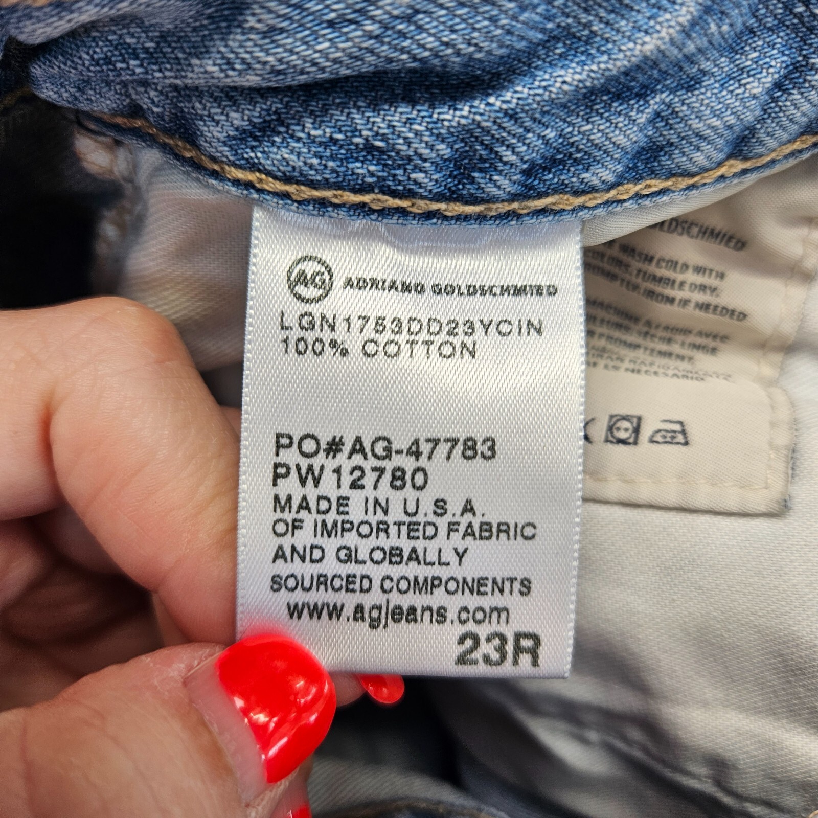 Adriano Goldschmied Jeans Womens 23R The Isabelle High Rise Straight Crop thumbnail 8