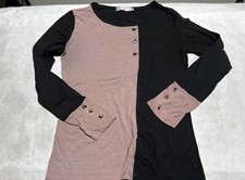 Women's Round-Neck Long Sleeve Shirt/Blouse Black Size M USED