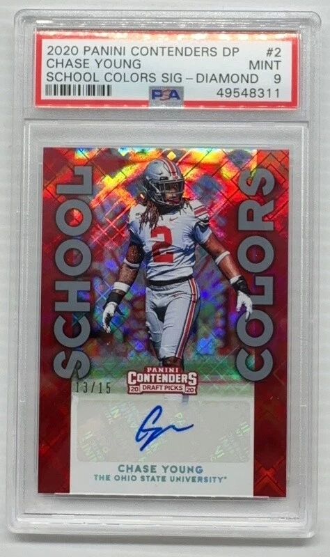 Chase Young Panini Contenders Draft Picks School Colors Signatures #2 Diamond