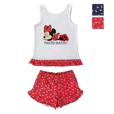 Pigiama bambina Disney Minnie completo canotta e shorts estivo