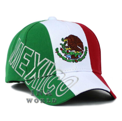MEXICAN Hat MEXICO Flag Eagle Federal Logo Curved / Flat Bill Baseball Cap