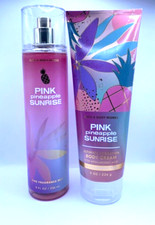 BATH AND BODY WORKS PINK PINEAPPLE SUNRISE BODY MIST  CREAM SET OF 2 