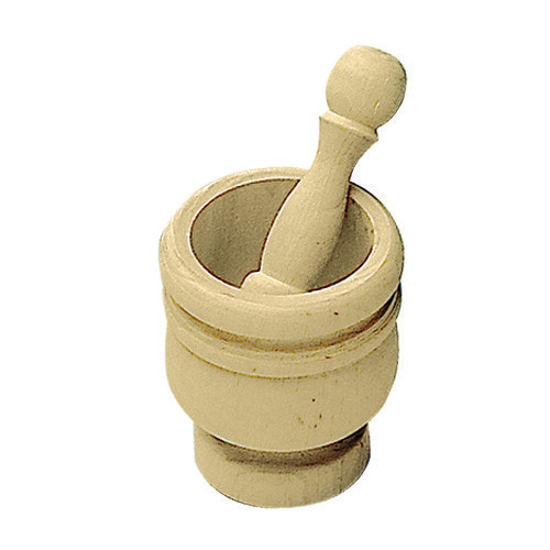 MORTAIO CALICE CUP MORTAR dimensioni 14,5 x 13 cm col. GREZZO - NATURALE - NOCE - Picture 4 of 6