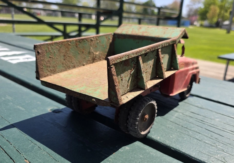 1960-е Tonka, Самосвал, Красный / Зеленый, Прессованная Сталь - Изображение 3 из 4