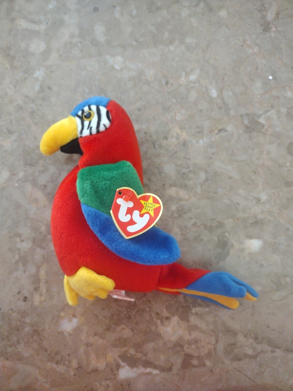 Ty 1997 Beanie Baby Jabber The Parrot W Tag Errors 8421041978 eBay
