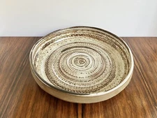 Gordon Martz Marshall Studios 13" Pottery Bowl Brown Spiral P156-23-D125