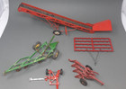 Vtg Farm Implements Toy Lot - 1/16 Tru Scale Hay Conveyor Belt & John Deere Plow