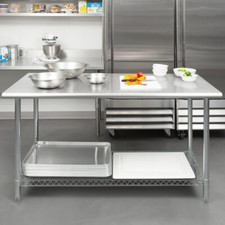 Commercial Stainless Steel Top Worktable Catering Kitchen Island Meal Prep Table