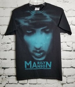 marilyn manson blue face shirt