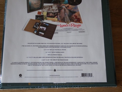 The Lord Of The Rings 2015 Deluxe Soundtrack 2x Vinyl Record LP Box Set SEALED - Foto 6 di 9
