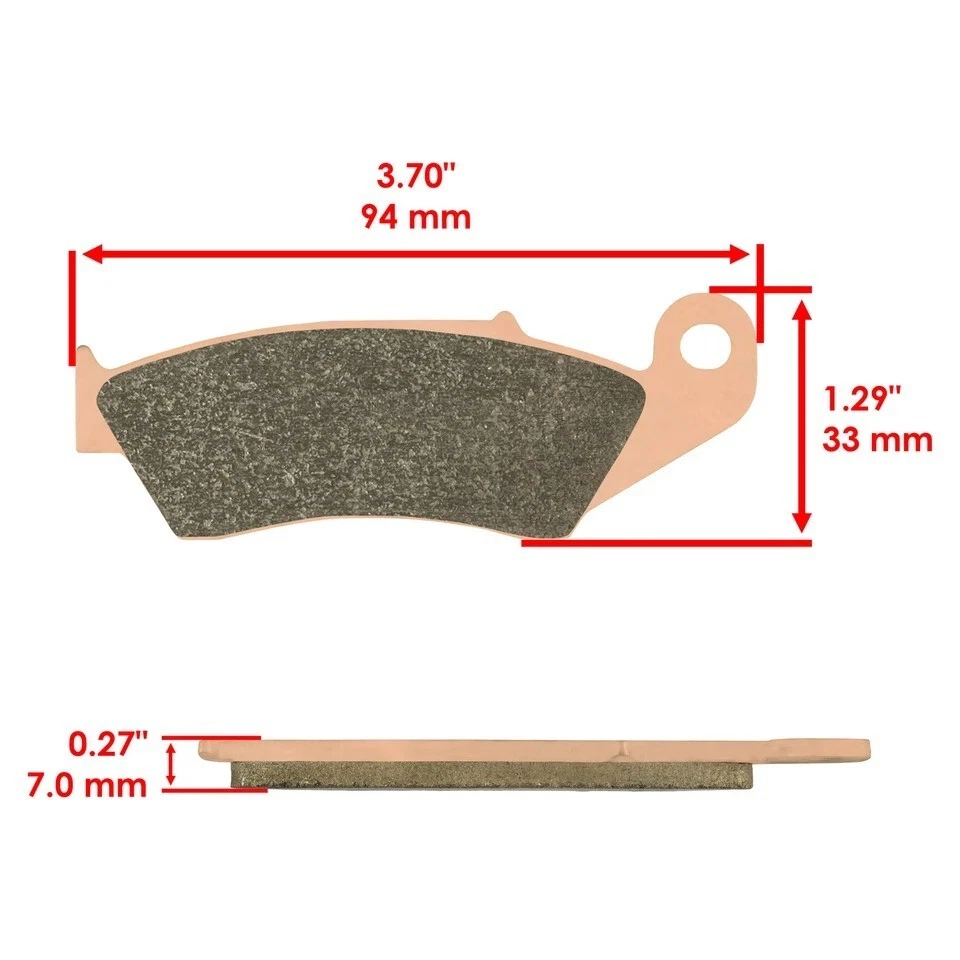 Front & Rear Sintered Brake Pads For Honda CRF450 CRF450R 2002 2003 2004-2020 - Imagem 3 de 4