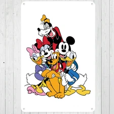 Mickey Mouse & Friends Custom 10"x14" Metal Wall Art Sign Office Home Mancave