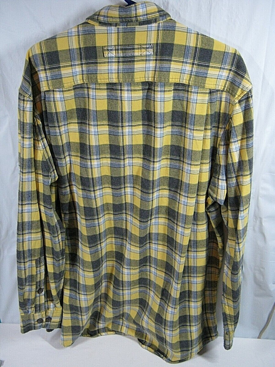 Duluth Trading Mens Plaid Heavyweight Flannel Work Shirt