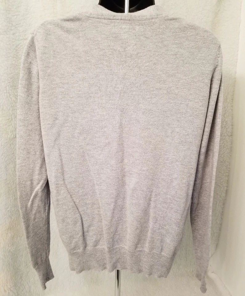 Cárdigan suéter camisa top blusa talla L grande gris cachemir JC Penny para mujer Foto 3 de 3