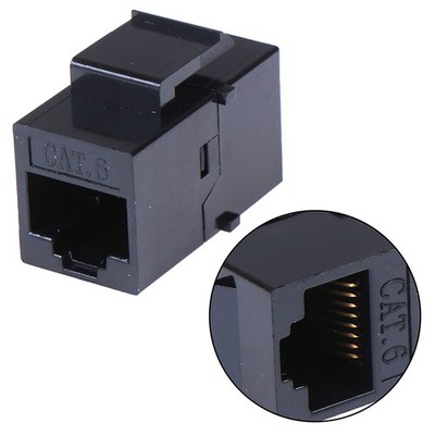 RJ45 Female to UTP Cat5e CAT6 Keystone Jack Inline Coupler Connector Adapter_OY