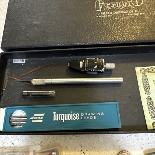 1950's Ferance Construction Co Penfield NY Drafting Tool Instruments Box Extras - 第 6/7 張圖片
