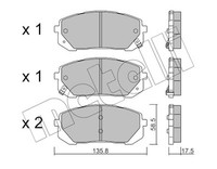 Metelli BremsbeläGe Bremsbelagsatz FüR Hyundai Elantra VII Stufenheck CN7