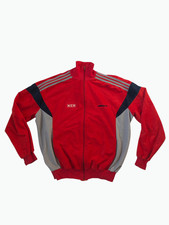 Vintage Adidas 80s Ventex Challenger NCR Velvet Track Jacket Size L 186, Red
