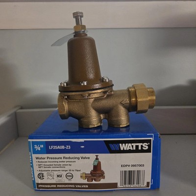 New 3/4'' WATTS LF25AUB-Z3 pressure reducing valve