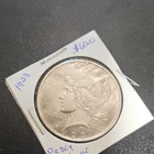 1923 Peace Silver Dollar $1 US Coin in Cardboard Flip Uncertified Ungraded