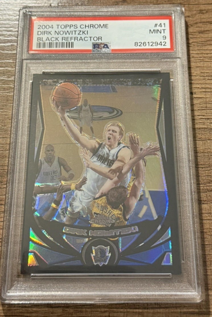 2004-05 Topps Chrome - Dirk Nowitzki #41 Black Refractor PSA 9  /500