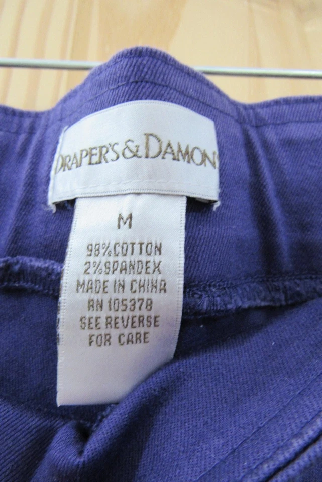 Pantalones Draper's & Damon's para mujer medianos ajustados elásticos bolsillos de spandex informales Foto 4 de 4