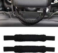 2PCS Car Headrest Grab Handles, Universal Paracord Assist Handle for Rear Seat P