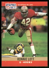 Ronnie Lott 1990 Pro Set FACT Cincinnati  49ers #291 Near Mint or Better