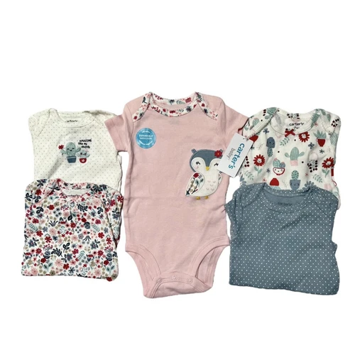 NWT Carter's 5 Piece Bodysuit Bundle 3m - Picture 1 of 6