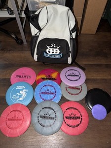 Disc Golf Bundle w/ Dynamic Discs Backpack Bag – 11 Discs Innova Latitude 64