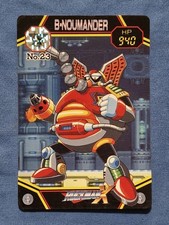 LP Rockman X B.Noumander No.23 1993 Bandai Rare Japanese Mega Rock Man Card