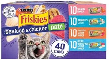 Purina Friskies Seafood  Chicken Pate Favorites Wet Cat Food - 40 Count