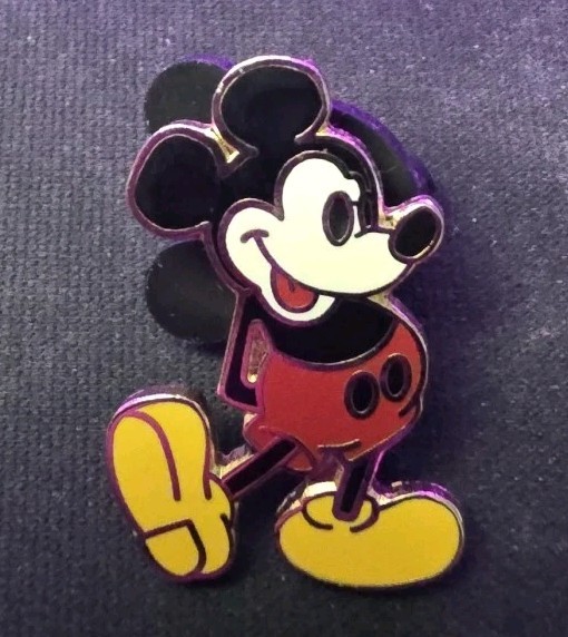Mickey Hands Behind Back White Face & Shoes Red Shorts Black Buttons Disney Pin