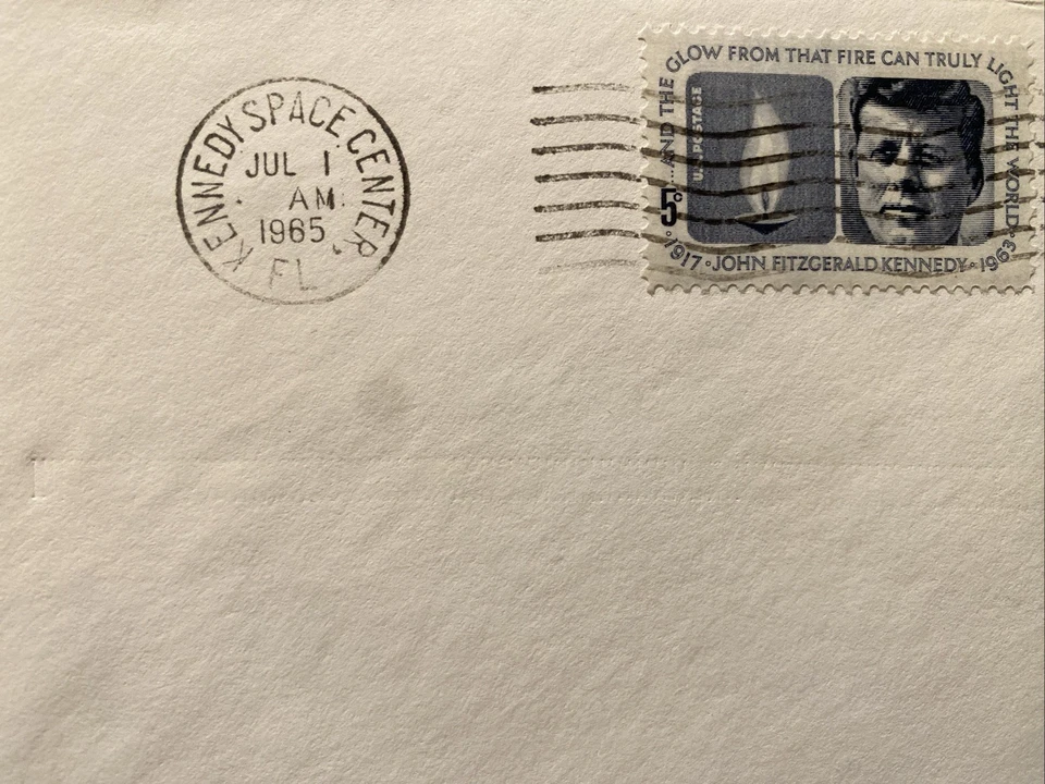 FIRST Official NASA Cachet  + FIRST DAY KSC POSTAL SERVICE KSC 1 JULY 1965 - Image 3 of 4