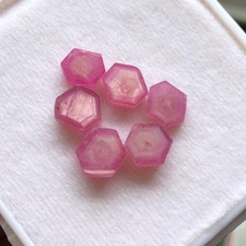 Polished Cut Ruby Gemstone, Natural Ruby Johnson Rough, 9 To 8 mm Ruby 6 Piece