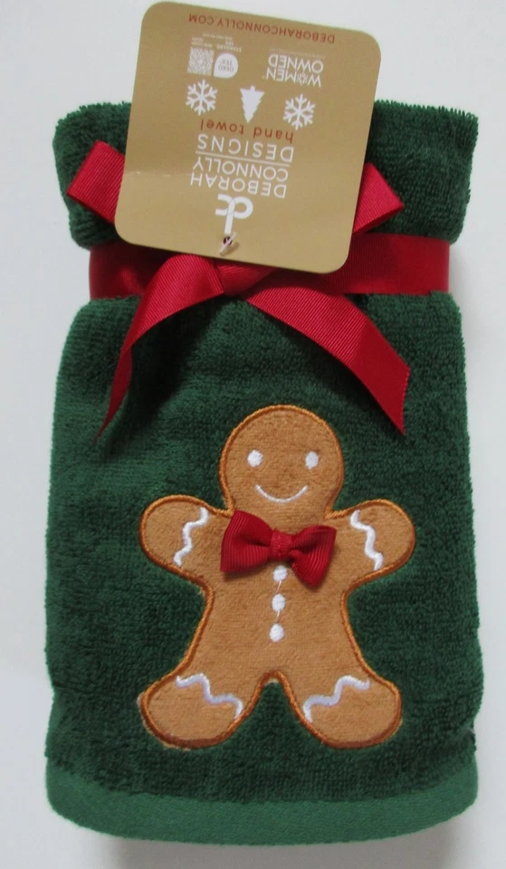 Deb Connolly Hunter Toallas de Mano Verdes 2 Piezas Set de Regalo Navidad Pan de Jengibre Hombre Foto 2 de 4