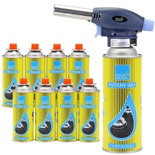 Butane Gas Blow Torch Burner Flamethrower Camping Welding BBQ Tool Auto Ignition
