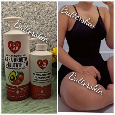 Pro-Lab Alpha Arbutin + Niacinamide Brightening Lotion 500ml & Shower Gel 1000ml