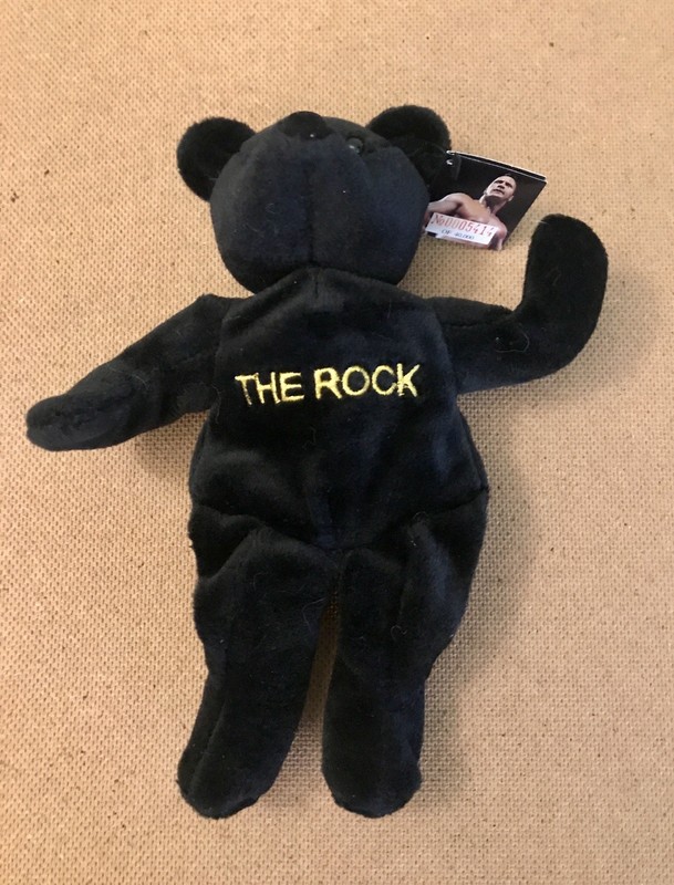 1999 WWF Attitude THE ROCK  KNOW YOUR ROLE  Plush Bear Limited  POPULAR   WWE