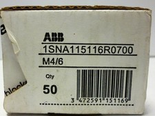 NEW Box of 50 ABB 1SNA115116R0700 Terminal Blocks