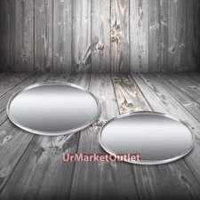 2x Circle Swivel Base Car/SUV Wide Angle Convex Back View Blind Spot Side Mirror