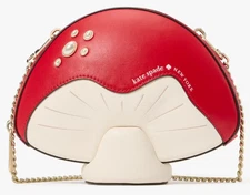 Kate Spade 3D Mushroom Crossbody Bag Red & Ivory Leather KL919 NWT Collectible