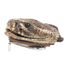 Genuine Taxidermy Rattlesnake Head Belt Buckle Real Snake Skin Cloth Accessory