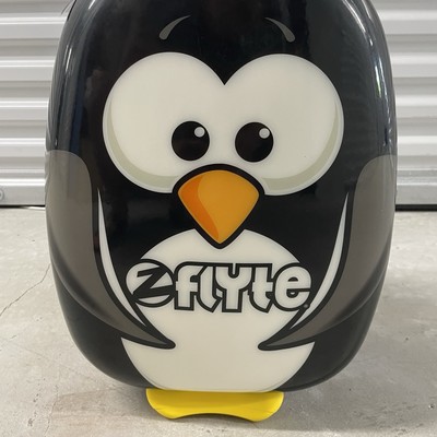 Zinctex Suitcase Scooter Penguin Carry On Ride Luggage Z Flyte 18 Kids Percy NWT