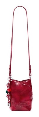 Desigual Half Logo Helene Bag Umhängetasche Tasche Carmine rot Neu