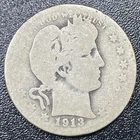 1913-S Barber Quarter 25c Almost Good AG Coin Key Date