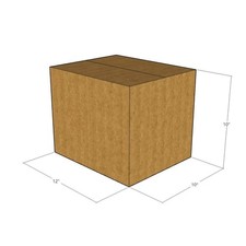 10 12x10x10 Kraft Brown Corrugated Shipping Boxes 32 ECT Single-Wall New