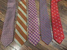 Lot Of 5 Robert Talbott Best Of Class Silk Mens Neck Ties Made In USA