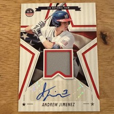 2025 Panini Stars & Stripes Andrew Jimenez Auto Patch #SSM-AJ